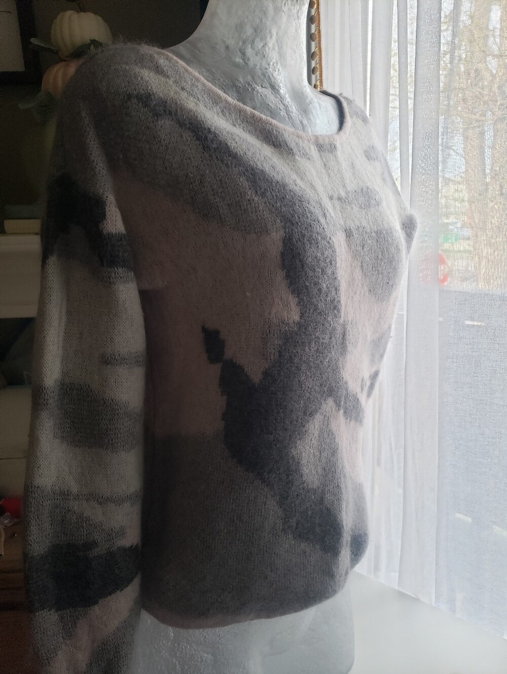 rag & bone Sinclair Mohair Blend Camouflage Crewneck Sweater
